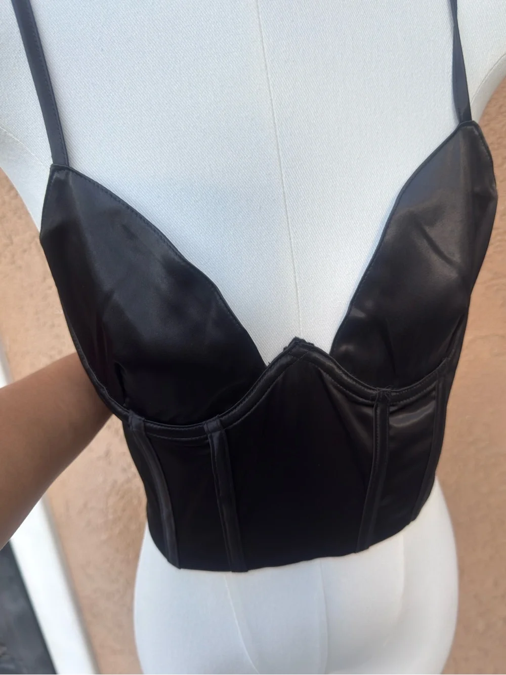 Black  Bustier Crop Top - Women Intimates & Sleepwear